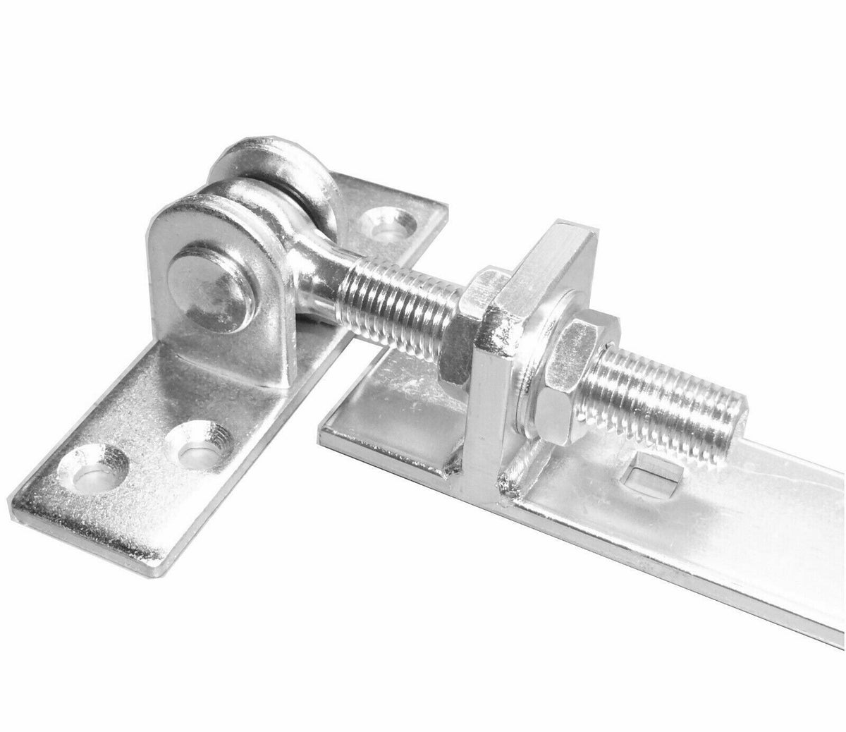 Gartentorband verstellbar, Stahl verzinkt – Ladenband / Torband 300–1000 mm
