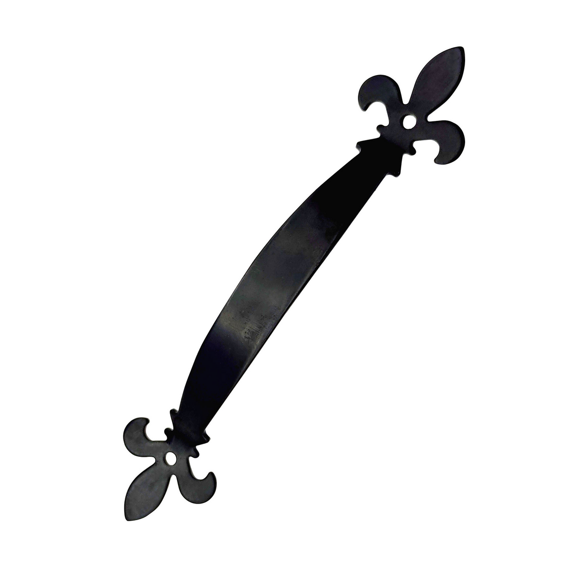 Möbelgriff / Torgriff „Lilie“ 180 mm, Stahl schwarz lackiert