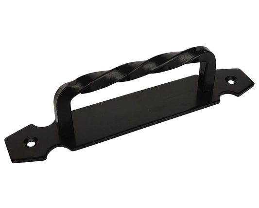 Türgriff / Möbelgriff 195 mm, Stahl schwarz lackiert